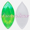 Acrylic (Lucite) Navettes Rhinestones 15mm x 7mm